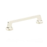 Schaub And Company - Pull, Round Bases, Polished Nickel, 6'' cc - Polished Nickel