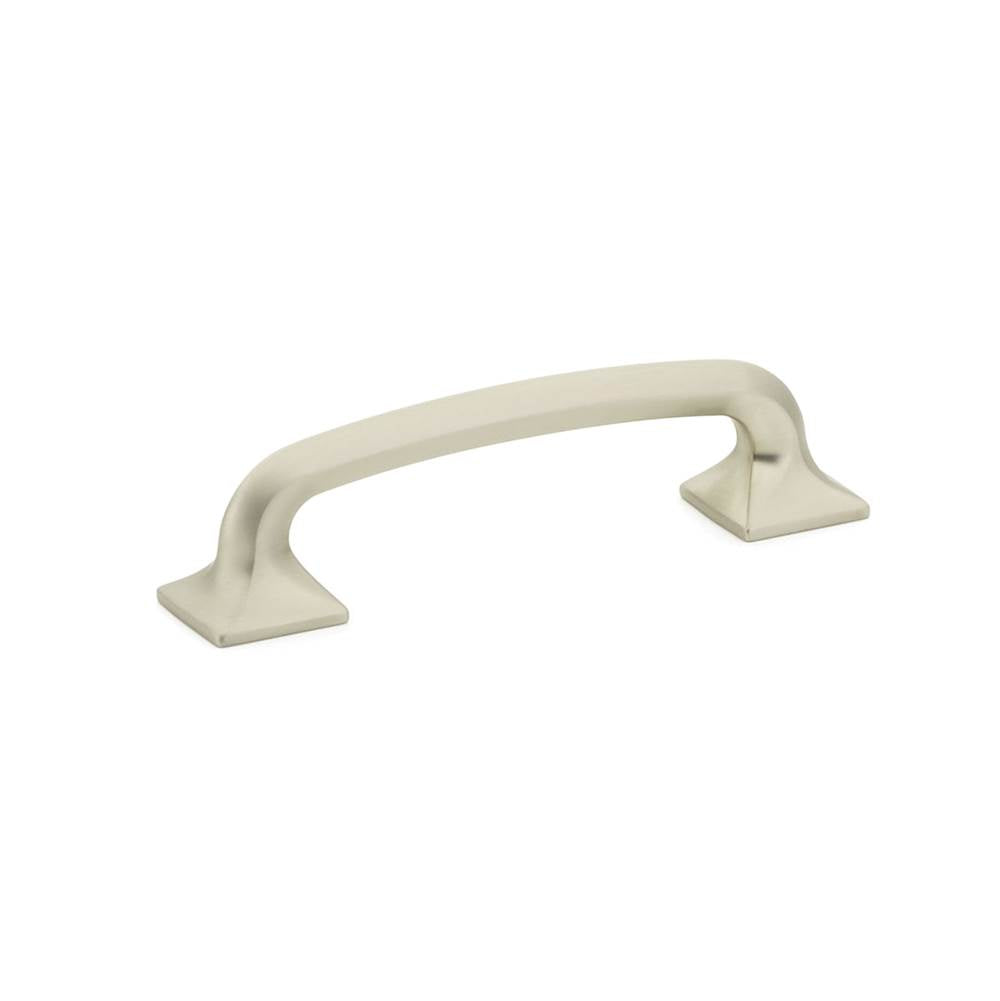 Schaub And Company - Pull, Square Bases, Satin Nickel, 4'' cc - Satin Nickel