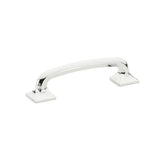 Schaub And Company - Pull, Square Bases, Polished Chrome, 4'' cc - Polished Chrome