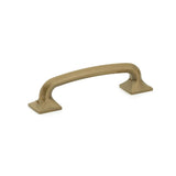 Schaub And Company - Pull, Square Bases, Brushed Bronze, 4'' cc - Brushed Bronze