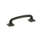 Schaub And Company - Pull, Square Bases, Matte Black, 4'' cc - Matte Black