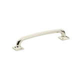 Schaub And Company - Pull, Square Bases, Polished Nickel, 6'' cc - Polished Nickel