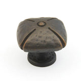 Schaub And Company - Knob, Square, Ancient Bronze, 1-1/2'' dia - Ancient Bronze