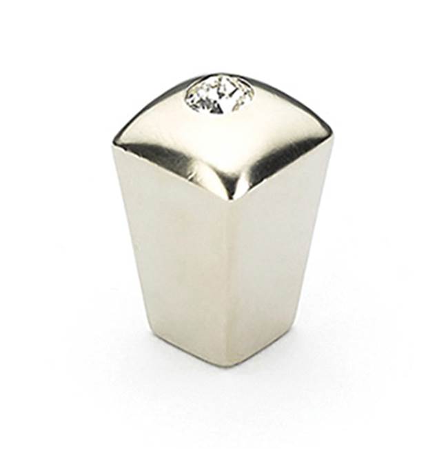 Schaub And Company - Knob, Satin Nickel w/crystal, 1/2'' dia - Satin Nickel