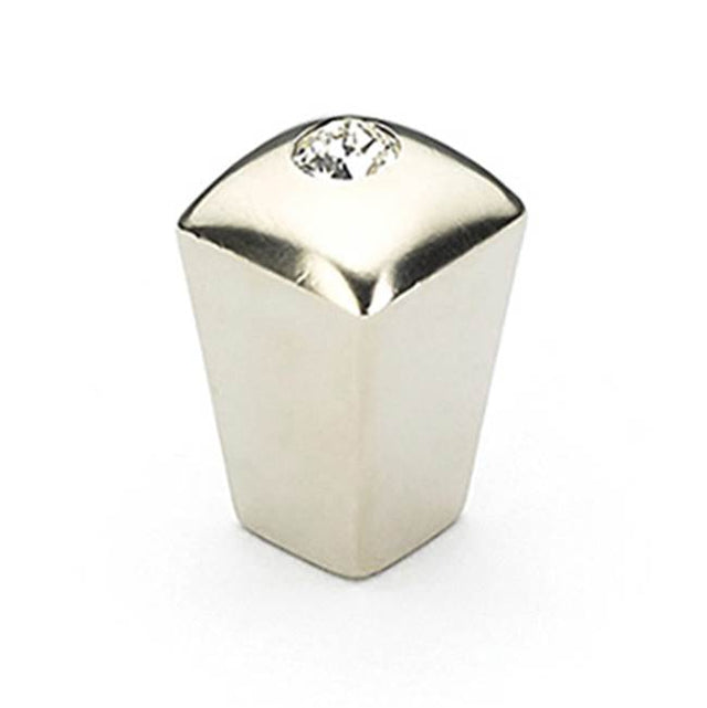 Schaub And Company - Knob, Satin Nickel w/crystal, 1/2'' dia - Satin Nickel