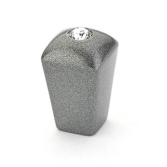 Schaub And Company - Knob, Milano Silver w/crystal, 1/2'' dia - Milano Silver