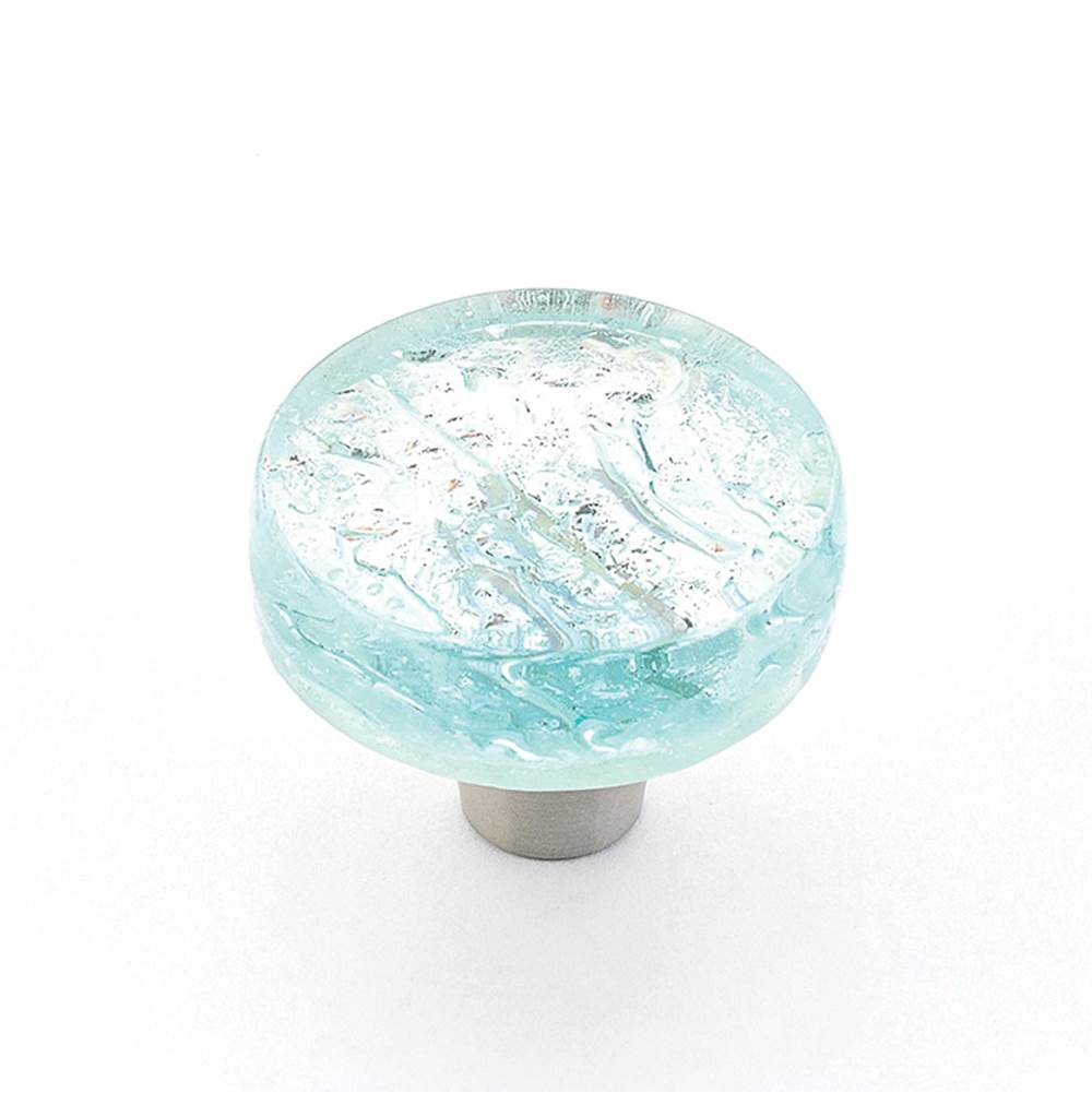Schaub And Company - Knob, Round, Aqua Pearl, 1-1/2'' dia - Pearl Aqua