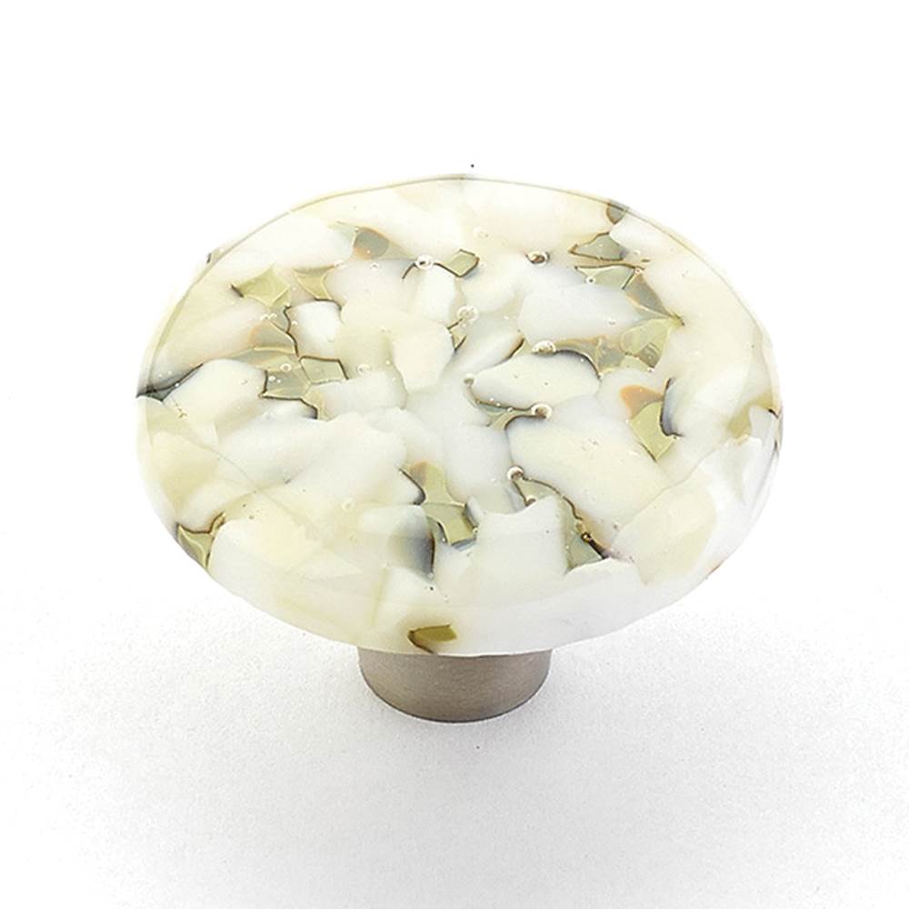 Schaub And Company - Knob, Round, White Lace Pebbles, 1-1/2'' dia - White Lace Pebbles