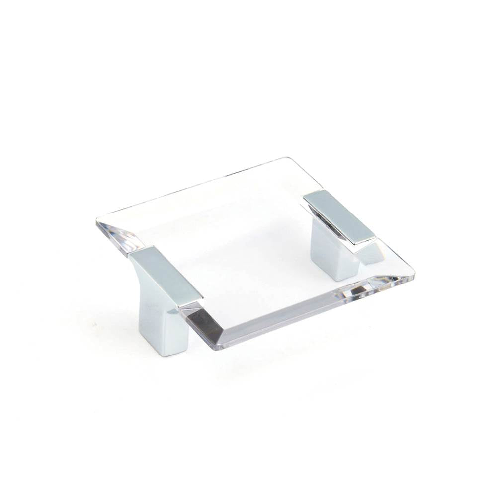 Schaub And Company - Positano, Square Pull, Polished Chrome, Clear, 2-1/2'' Cc - Polished Chrome