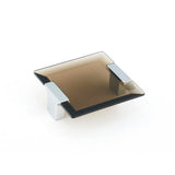 Schaub And Company - Positano, Square Pull, Polished Chrome, Smoke, 2-1/2'' Cc - Polished Chrome