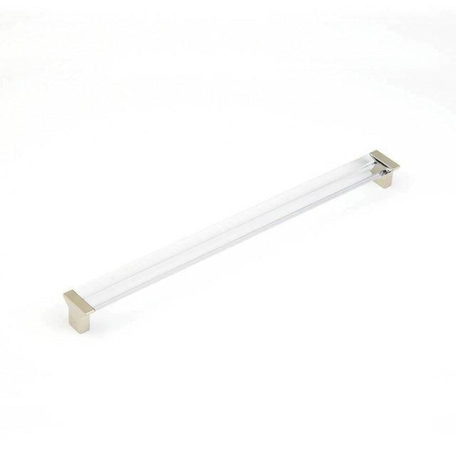 Schaub And Company - Positano, Pull, Satin Nickel, Clear, 12-5/8'' Cc - Satin Nickel