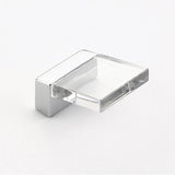 Schaub And Company - Positano, Finger Pull, Polished Chrome, Clear, 1/2'' Cc - Polished Chrome