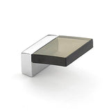 Schaub And Company - Positano, Finger Pull, Polished Chrome, Smoke, 1/2'' Cc - Polished Chrome