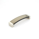 Schaub And Company - Positano, Arched Pull, Satin Nickel, Smoke, 5-1/16'' Cc - Satin Nickel