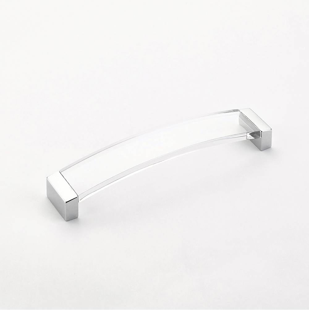 Schaub And Company - Positano, Arched Pull, Polished Chrome, Clear, 6-5/16'' Cc - Polished Chrome