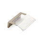 Schaub And Company - Positano, Edge Pull, Satin Nickel, Clear, 32 mm cc - Satin Nickel