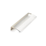 Schaub And Company - Positano, Edge Pull, Satin Nickel, Clear, 128 mm cc - Satin Nickel