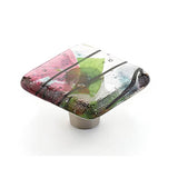 Schaub And Company - Knob, Square, Turquoise Confetti, 1-1/2'' dia - Confetti Turquoise