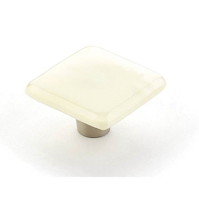Schaub And Company - Knob, Square, Ivory Silk, 1-1/2: dia - Ivory Silk