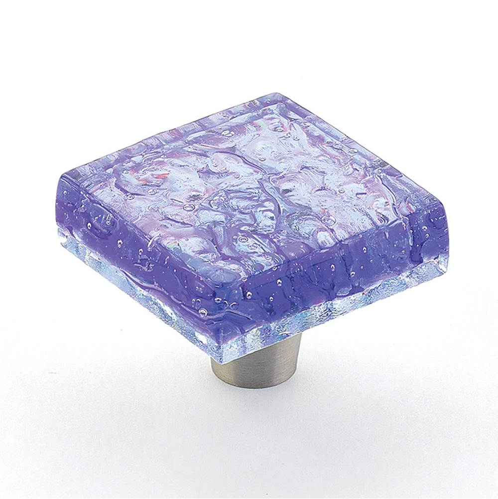 Schaub And Company - Knob, Square, Blue Pearl, 1-1/2'' dia - Pearl Blue