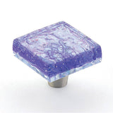 Schaub And Company - Knob, Square, Blue Pearl, 1-1/2'' dia - Pearl Blue