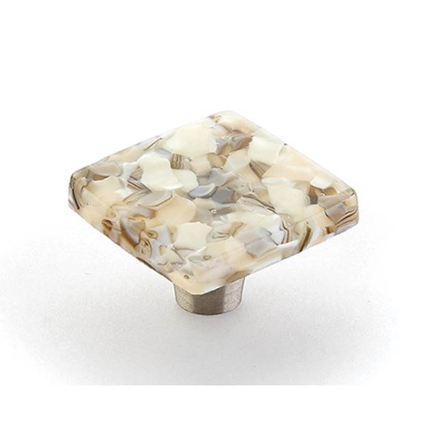 Schaub And Company - Knob, Square, Sable Pebbles, 1-1/2'' dia - Sable Pebbles
