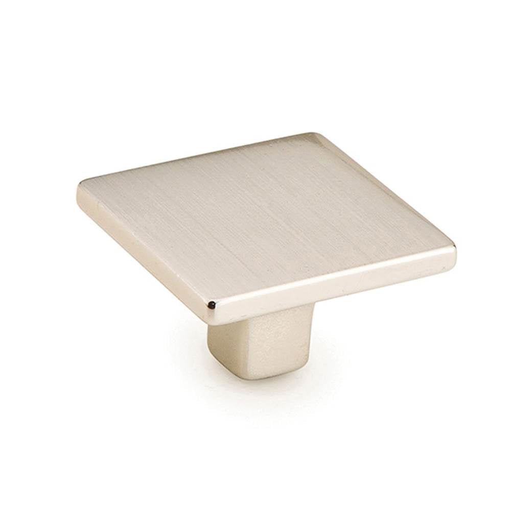 Schaub And Company - Knob, Square, Satin Nickel 1-3/8'' dia - Satin Nickel