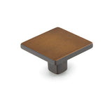 Schaub And Company - Knob, Square, Burnished Bronze 1-3/8'' dia - Burnished Bronze
