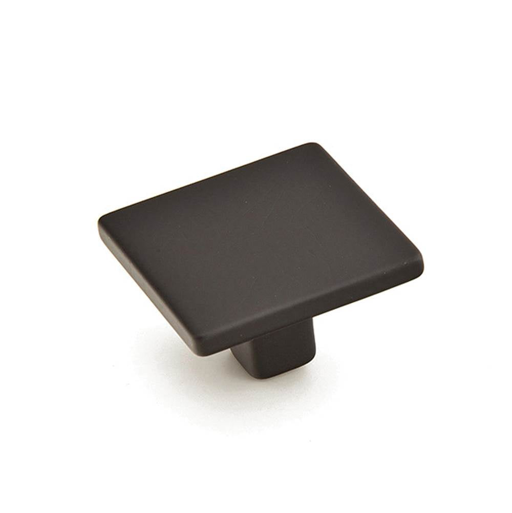 Schaub And Company - Knob, Square, Matte Black 1-3/8'' dia - Matte Black