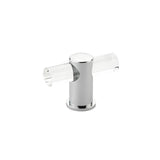 Schaub And Company - T-Knob, Adjustable clear acrylic, Polished Chrome, 2'' - Polished Chrome