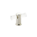 Schaub And Company - T-Knob, Adjustable clear acrylic, Polished Nickel, 2'' - Polished Nickel