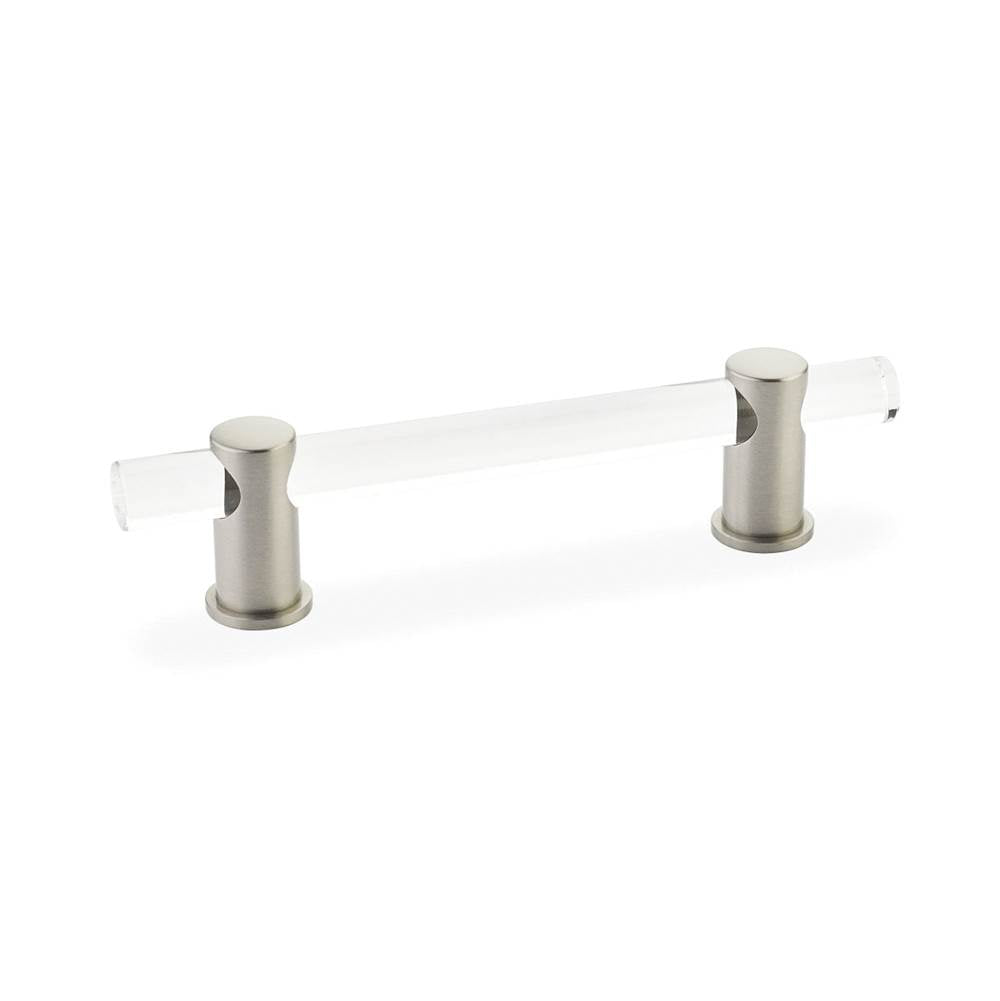 Schaub And Company - Pull, Adjustable clear acrylic, Satin Nickel, 4'' cc - Satin Nickel