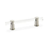 Schaub And Company - Pull, Adjustable clear acrylic, Satin Nickel, 4'' cc - Satin Nickel