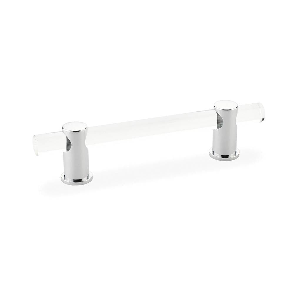 Schaub And Company - Pull, Adjustable clear acrylic, Polished Chrome, 4'' cc - Polished Chrome
