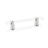 Schaub And Company - Pull, Adjustable clear acrylic, Polished Chrome, 4'' cc - Polished Chrome