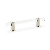 Schaub And Company - Pull, Adjustable clear acrylic, Polished Nickel, 4'' cc - Polished Nickel