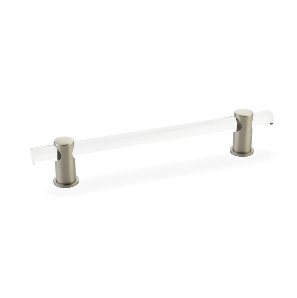 Schaub And Company - Pull, Adjustable clear Acrylic, Satin Nickel, 6'' cc - Satin Nickel