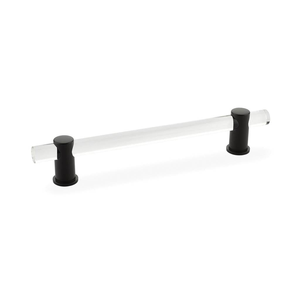 Schaub And Company - Pull, Adjustable clear Acrylic, Matte Black, 6'' cc - Matte Black