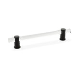 Schaub And Company - Pull, Adjustable clear Acrylic, Matte Black, 6'' cc - Matte Black