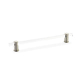 Schaub And Company - Pull, Adjustable clear Acrylic, Satin Nickel, 8'' cc - Satin Nickel