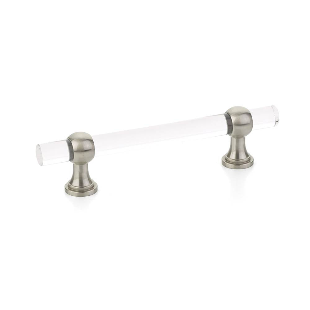 Schaub And Company - Pull, Adjustable Clear Acrylic, Satin Nickel, 4'' cc - Satin Nickel