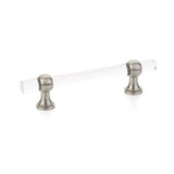 Schaub And Company - Pull, Adjustable Clear Acrylic, Satin Nickel, 4'' cc - Satin Nickel