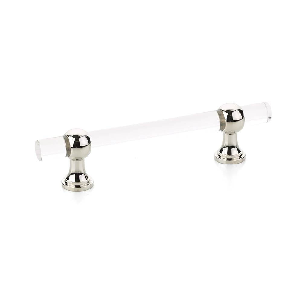 Schaub And Company - Pull, Adjustable Clear Acrylic, Polished Nickel, 4'' cc - Polished Nickel