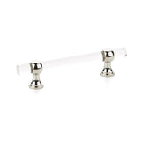Schaub And Company - Pull, Adjustable Clear Acrylic, Polished Nickel, 4'' cc - Polished Nickel