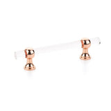 Schaub And Company - Pull, Adjustable Clear Acrylic, Polished Rose Gold, 4'' cc - Polished Rose Gold