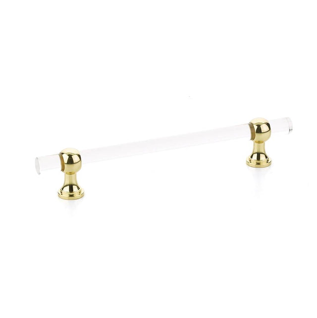Schaub And Company - Pull, Adjustable Clear Acrylic, Polished Brass, 6'' cc - Polished Brass
