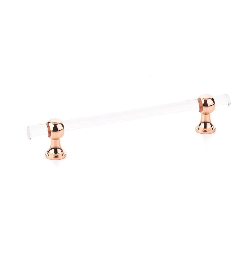 Schaub And Company - Pull, Adjustable Clear Acrylic, Polished Rose Gold, 6'' cc - Polished Rose Gold