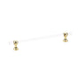 Schaub And Company - Pull, Adjustable Clear Acrylic, Polished Brass, 8'' cc - Polished Brass