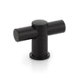 Schaub And Company - Fonce,T-Knob,Matte Black Bar,Polished Nickel Stem - Matte Black