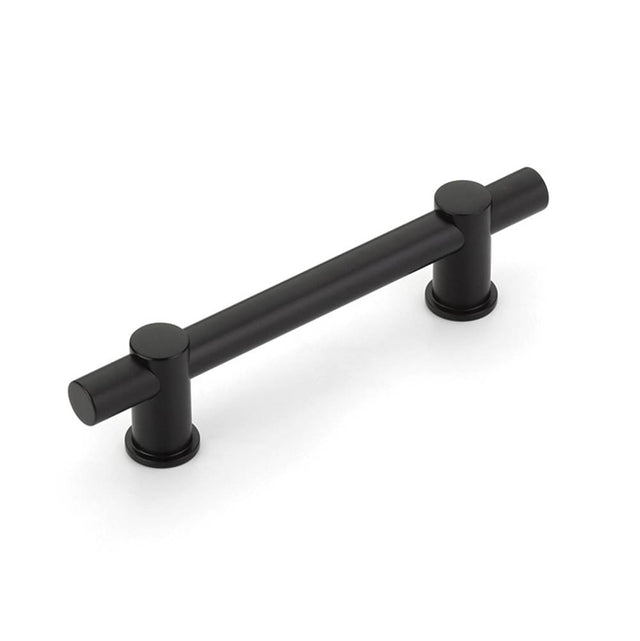 Schaub And Company - Fonce,Bar Pull,4'' Cc With Matte Black Bar And Polished Nickel Stems - Matte Black